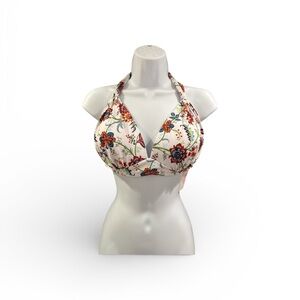 Floral Halter Bikini Top